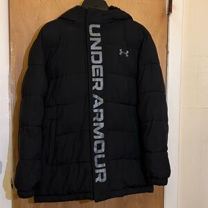 Under Armour Black Hooded Puffer Coat